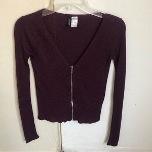 Burgundy sparkly sweater